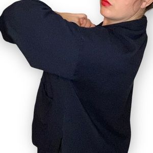 Navy Knit Bell Sleeve Cardigan